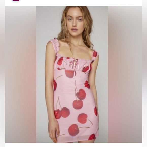 Kimchi Blue Dresses & Skirts - Urban Outfitters Kimchi Blu mini Y2K cherry dress, mini dress​